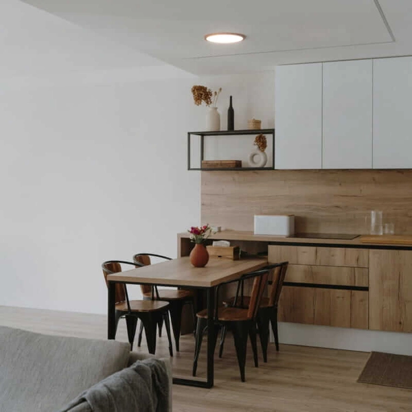 Ledowy plafon Maze ABR-PLO-OCED-24W Abruzzo 24W 3000-6000K biały drewniany