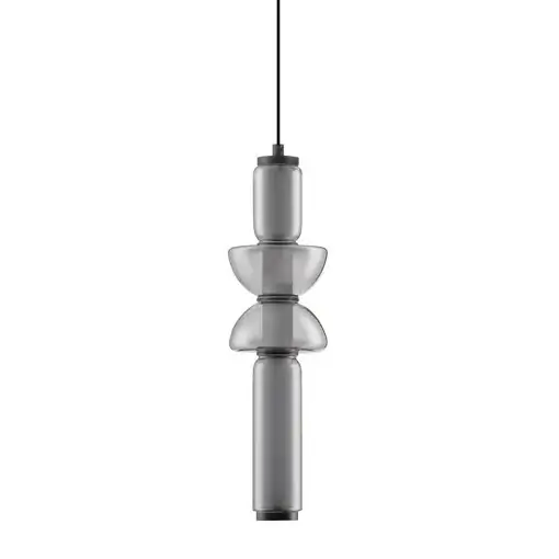 Wisząca lampa podłużna GLORICA LE45191 LED 15W 3000K szklana szara