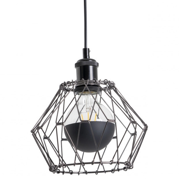 LAMPA wisząca 6115222 Nave metalowa OPRAWA 1-punktowa klatka ZWIS regulowany czarny