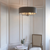 Żyrandol Highclere 94373 Endon abażur na łańcuchu szary nikiel