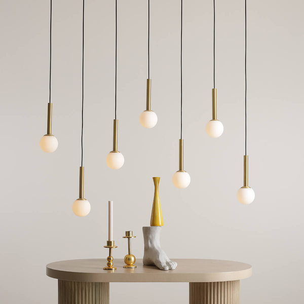 Wisząca lampa kaskada Riu 1121T40 Aldex do salonu molekuły czarna
