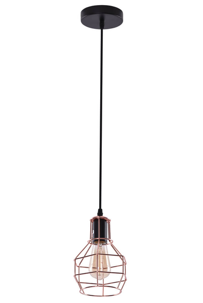 Lampa wisząca Carron miedziana druciana do przedpokoju