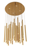 LAMPA wisząca ORGANIC P0242D Maxlight metalowa OPRAWA zwis LED 45W 3000K sople tuby złote