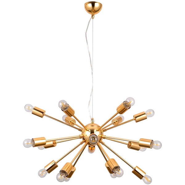 Żyrandol LAMPA wisząca THEO AD20000-18 Italux industrialna OPRAWA metalowa ZWIS gwiazda loft explosion molekuły złote