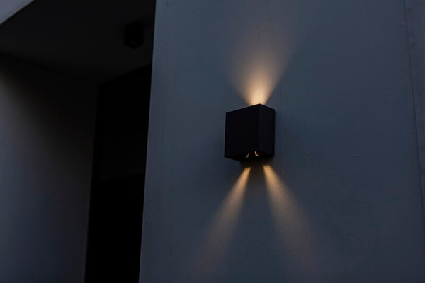 Ścienna LAMPA zewnętrzna GEMINI XF 5104002012 Lutec kinkiet OPRAWA metalowa LED 9W 3000K kwadratowa IP54 czarna