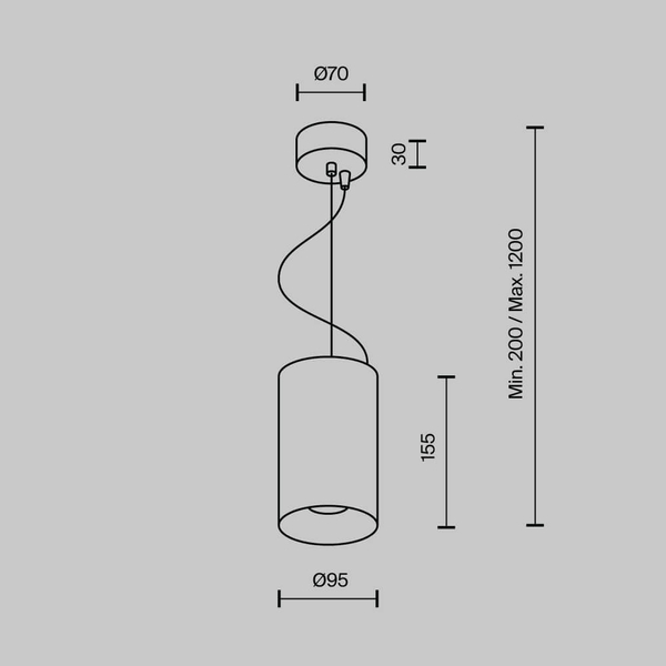 Jadalniana lampka zwis Efir P089PL-25W3K-MG LED 25W 3000K tuba złoty