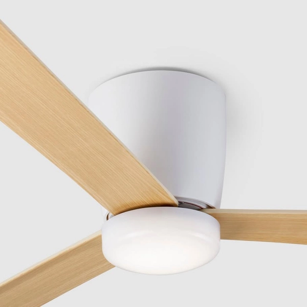 Wentylator skandynawski DELL LE42955+LE42958 Luces Exclusivas LED 18W 3000-6500K drewniany biały