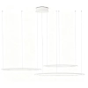 Pierścienie wisząca lampa biała LED 99W 4000K barwa neutralna potrójna SLD/000011/4000/W/L