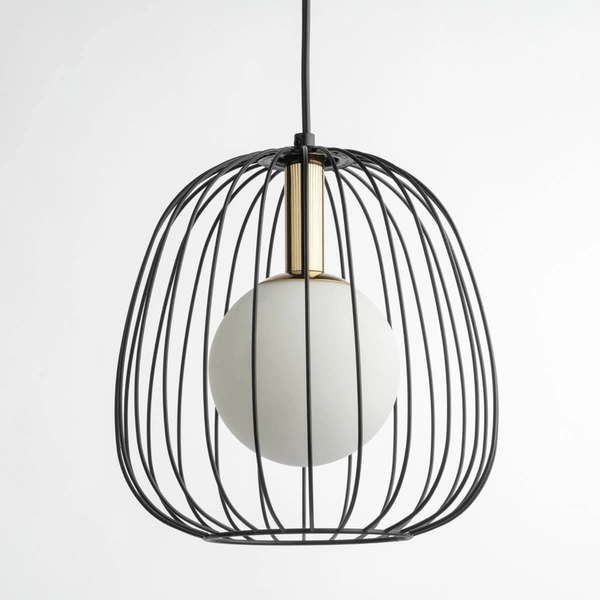 Lampa wisząca Bell 40726 Sigma druciana jadalniana czarna złota