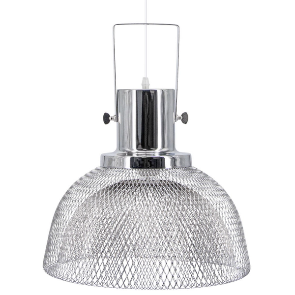 Industrialna LAMPA wisząca 9906/1 ZWIS - 02 Elem druciana OPRAWA metalowy ZWIS siatka chrom