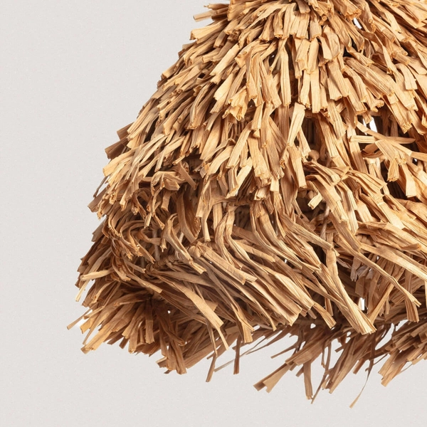 Zwisająca lampa do jadalni Boho ABR-LWNRR Abruzzo eco naturalna beżowa