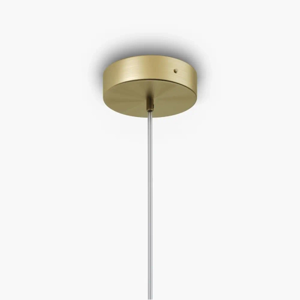 Wisząca lampa szklana Antic MOD302PL-01GR1 kopułowa szara mosiądz