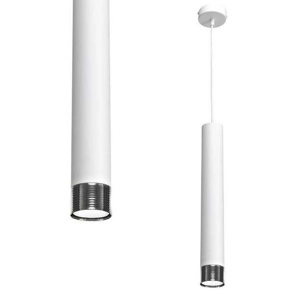 Industrialna LAMPA wisząca DANI MLP6227 Milagro metalowa OPRAWA okrągły ZWIS tuba loftowa biała