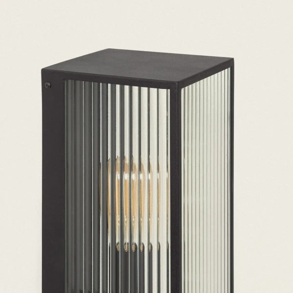 Elewacyjna lampa Gardena Moderno ABR-KZM-E27 Abruzzo szkło IP44 czarny