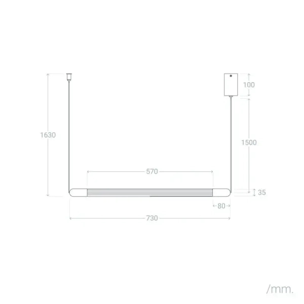 Lampa wisząca szklana Jacob ABR-LWLJ-3W-3000K LED 2,5W 3000K złota biała
