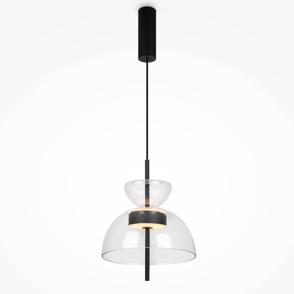 Zwieszana lampa Bangkok MOD185PL-L6B3K2 LED 12W 3000K czarny przezroczysty