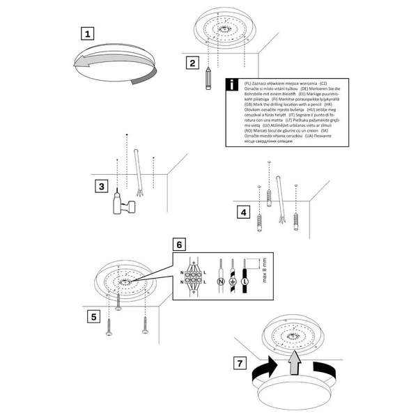 Sufitowa lampa ściemnialna GALAXY 325754 LED 72W 3000-6500K biała