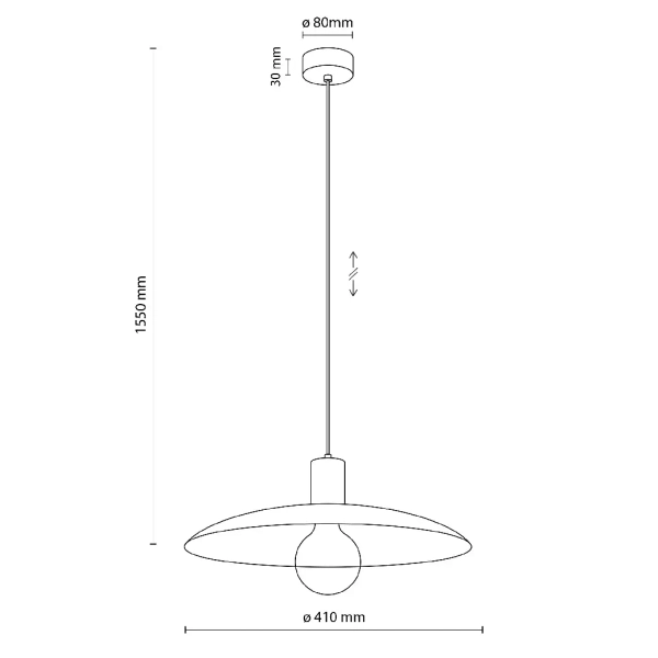 Loftowa wisząca lampa Astra 10711 owalny abażur zwis na kablu beżowy