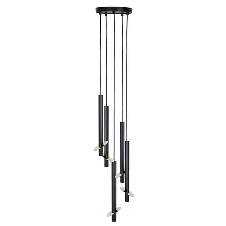 Wisząca lampa kaskada Sopel Ring 41230 do salonu czarna złota