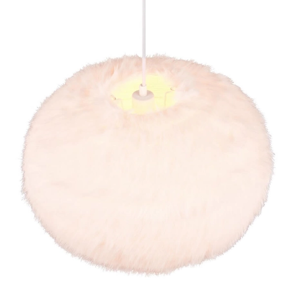 Lampa wisząca Furry R31581901 kulista pluszowa biały