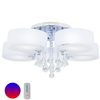 LAMPA sufitowa DRS8006/5 8C LED 300W Elem metalowa OPRAWA z pilotem crystal glamour chrom biała