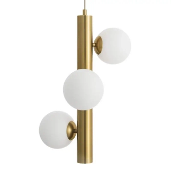 Molekułowa lampa wisząca do sypialni JAKLIN LE41791 złoty biały