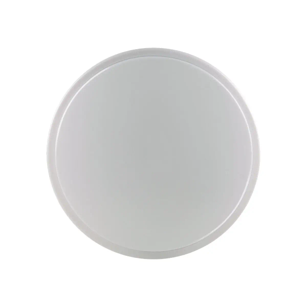 Okrągły plafon na korytarz BOGDAN 326836 minimalistyczny biały