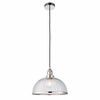 Klasyczna lampa wisząca szklana nikiel przezroczysty Hansen OUTLET