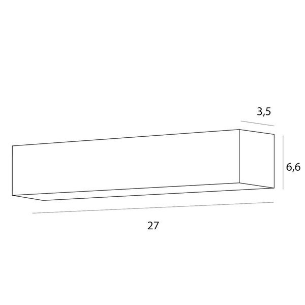 Przysufitowa lampa X-LINE C0254 Maxlight LED 14W 3000K podłużna biały czarny