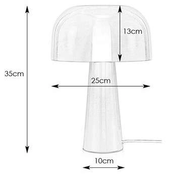 Stojąca LAMPA nocna BLANCA 107935 Markslojd metalowa LAMPKA stołowa grzybek brąz