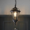 Lampa wisząca latarnia Drayton YG-3503 Endon IP44 przezroczysty czarny