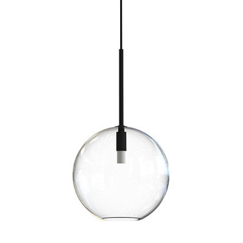 Skandynawska lampa wisząca Sphere 7848 salonowy zwis szklany czarny