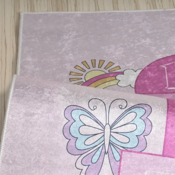 Dywan do pokoju dziecięcego Klasy 322845 tkaninowy różowy