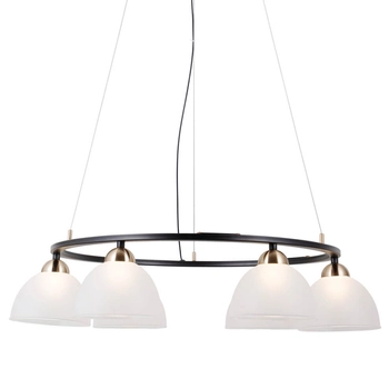 Ledowa lampa wisząca Montiela PND-34374-6-BK 180W 3000K czarny biały złoty