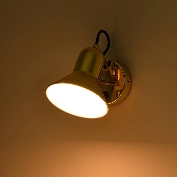 Regulowana LAMPA ścienna ASTAMA LP-1122/1W GD Light Prestige metalowa OPRAWA kinkiet okrągły na wysięgniku loft złoty