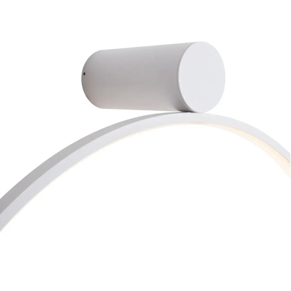 Łazienkowa ścienna lampa VISUAL biała W0434 1xLED 22W 3000K IP44 pierścień