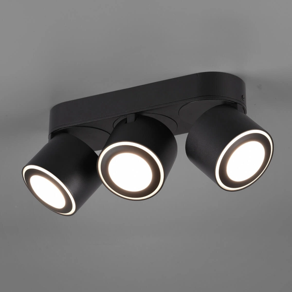 Potrójna lampa sufitowa TAURUS 652910332 Trio 15W 3000K metalowa czarna