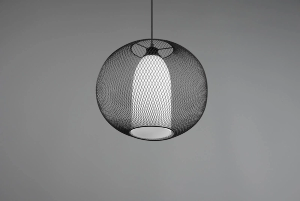 Druciana lampa wisząca Filo 313900132 kula ball czarna