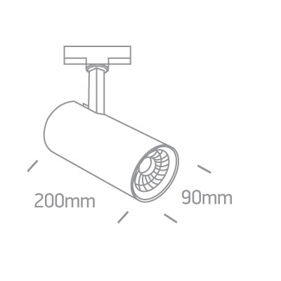 Sufitowa lampa trójobwodowa REO MYL.00092 LED 30W 4000K czarna