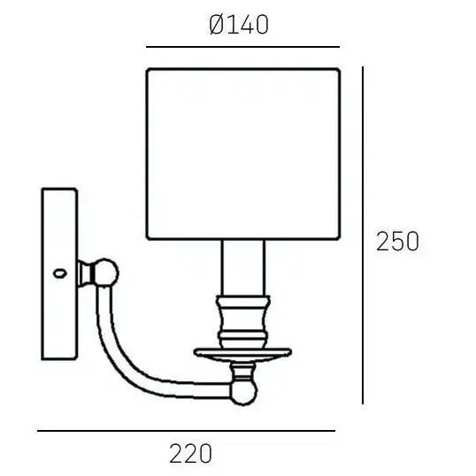 Klasyczna LAMPA ścienna ABU DHABI W01888WH Cosmolight abażurowy kinkiet do sypialni biały