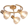 Plafon LAMPA sufitowa HOLLY 5549 Rabalux metalowa OPRAWA regulowane reflektorki szklane antyczne złoto bursztynowe