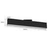 Metalowa oprawa sufitowa MOON LP-559/3 R-1F BK Light Prestige LED 12W 3000K do 1-fazowego systemu szynowego czarna
