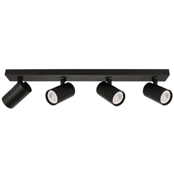 Sufitowa LAMPA plafon LACONI SPL-2813-4B-BL Italux regulowana OPRAWA metalowe reflektorki czarne