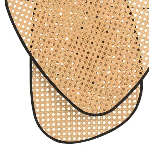 Podwójny kinkiet ścienny Natura ST-DN1350-2 Step ratan metal czarny beżowy