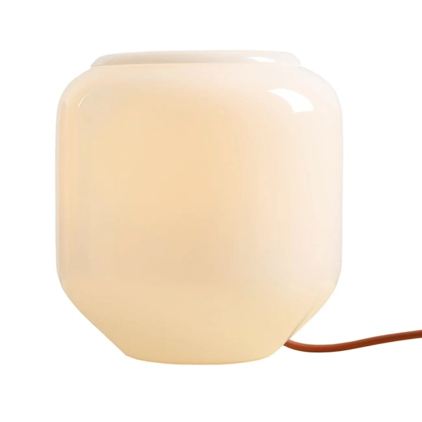Nocna lampa biała ceglana FLASK szklana owalna 1xE14 wtyczka 8500B24_S
