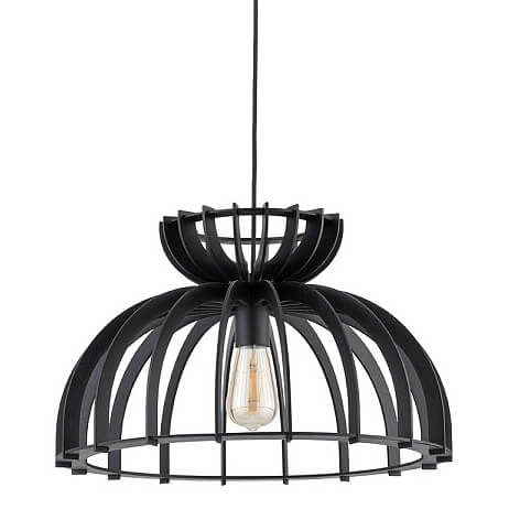 Drewniana lampa wisząca Kymi C 10575 Nowodvorski klatka czarna