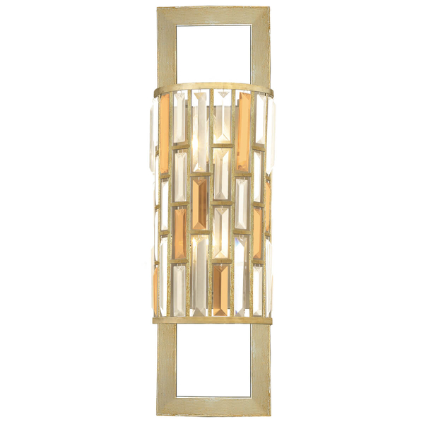 Ścienna lampa crystals Gemma HK-GEMMA2-B-SL glamour złota srebrna