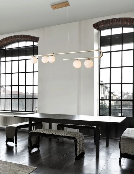 Nowoczesna lampa Perez LE41748 szklane kule balls złota