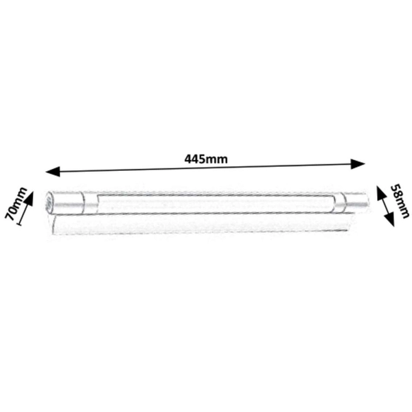 LAMPA ścienna BYRON 1444 Rabalux metalowa OPRAWA kinkiet LED 4W 4000K tuba srebrna