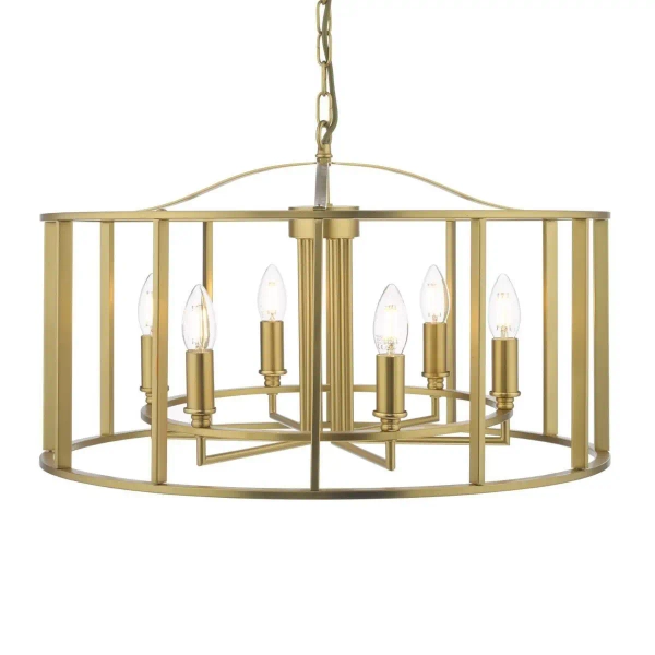 Świecznikowa lampa wisząca Mya MYK0663 do przedpokoju szczotkowany brąz
